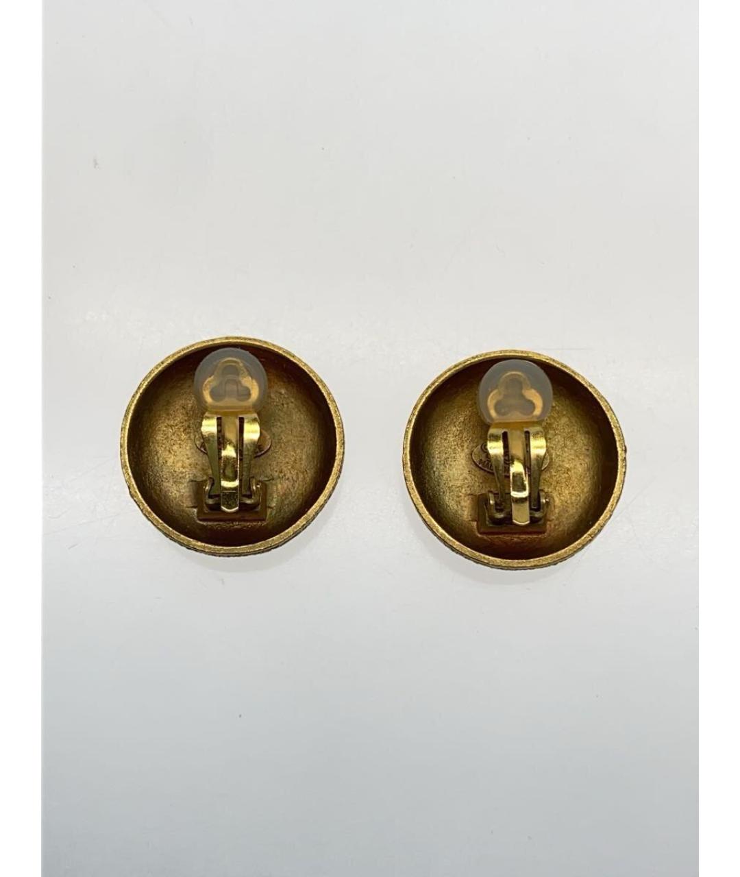 CHANEL Золотые металлические клипсы, фото 2