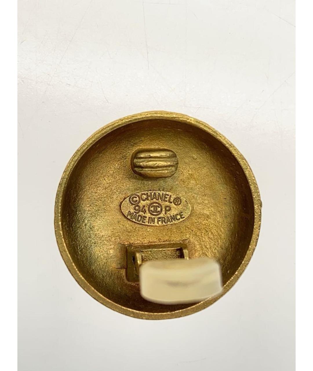 CHANEL Золотые металлические клипсы, фото 4