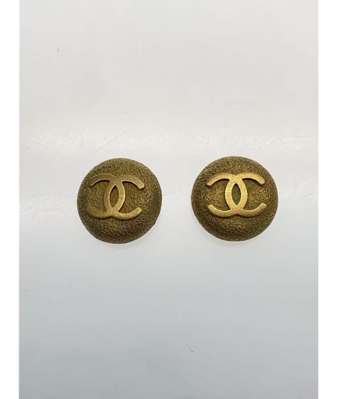 CHANEL Золотые металлические клипсы, фото 5
