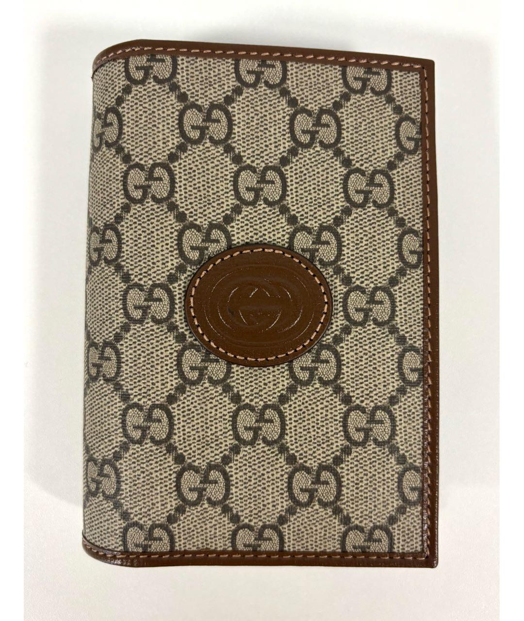 GUCCI Бежевый кожаный кардхолдер, фото 9