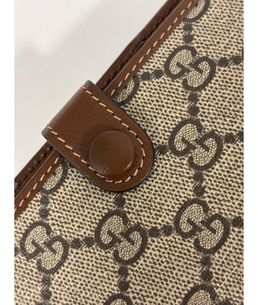 GUCCI Бежевый кожаный кардхолдер, фото 5