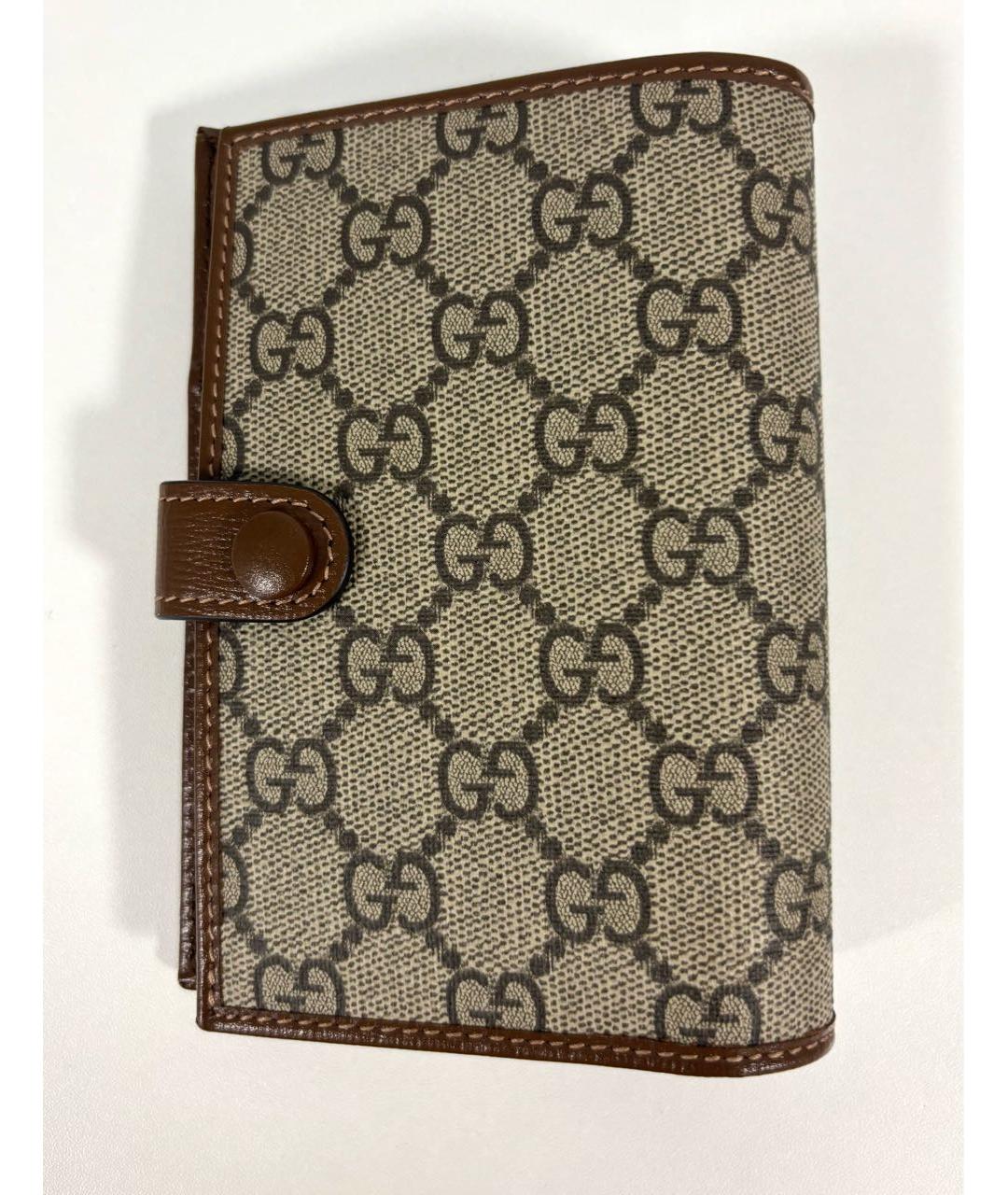 GUCCI Бежевый кожаный кардхолдер, фото 3