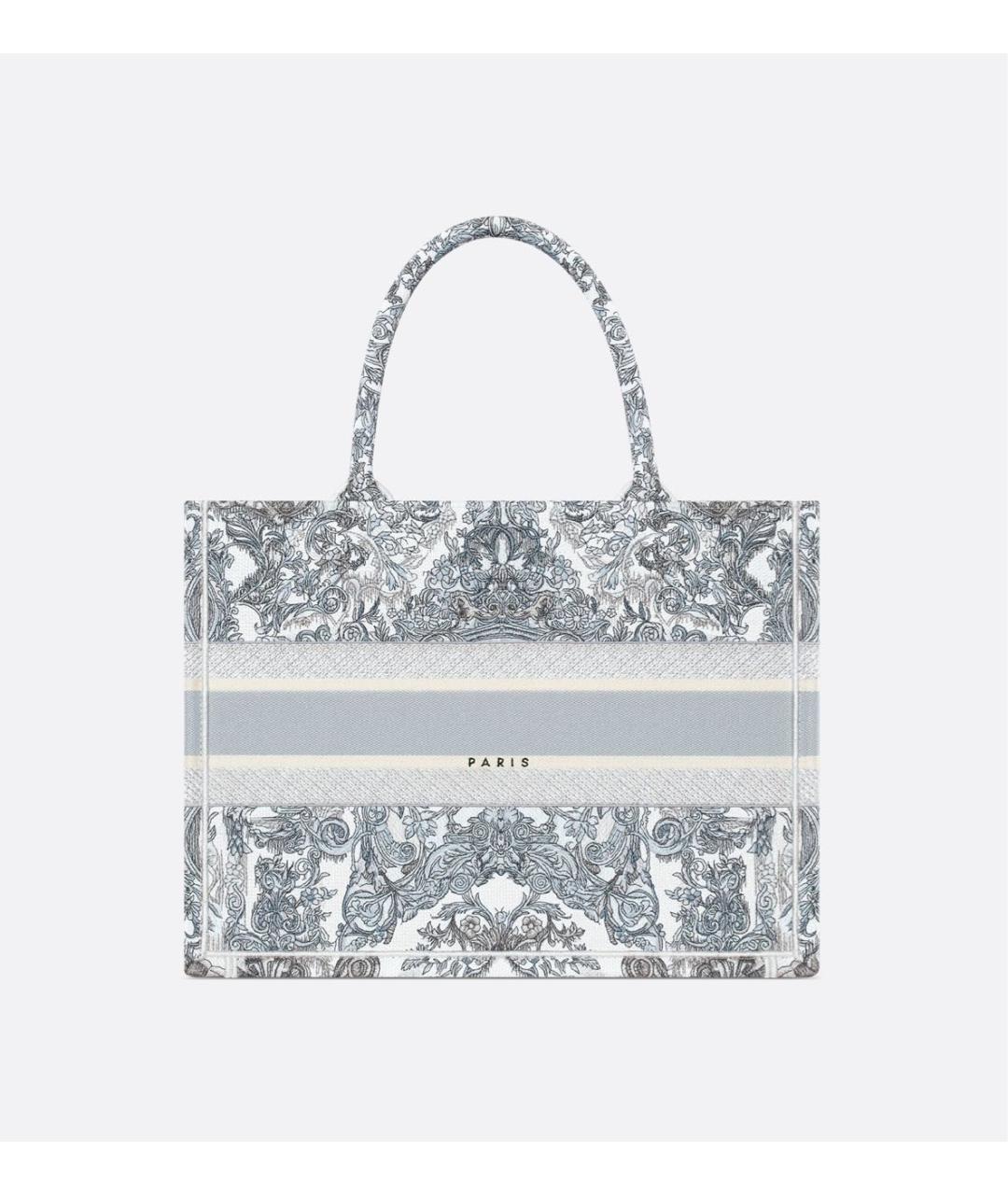 CHRISTIAN DIOR Голубая жаккардовая сумка тоут, фото 2