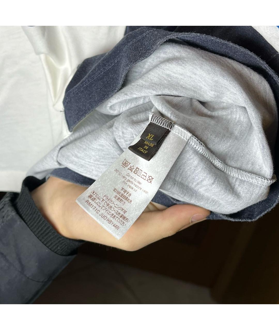 LOUIS VUITTON Белая хлопковая футболка, фото 5