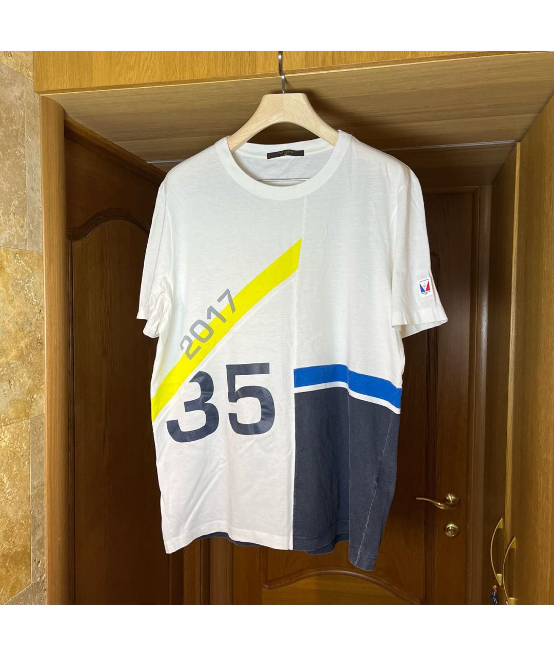 LOUIS VUITTON Белая хлопковая футболка, фото 6