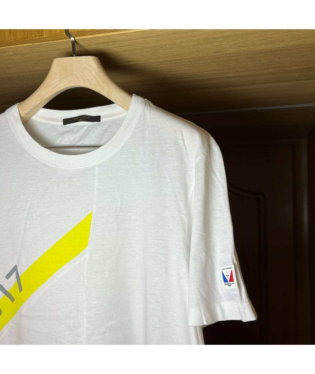 LOUIS VUITTON Белая хлопковая футболка, фото 3