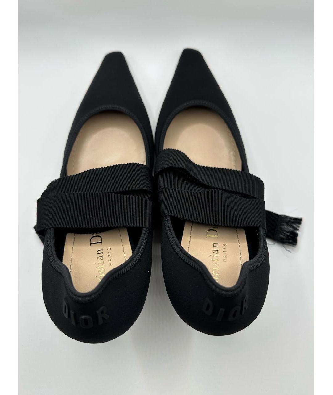CHRISTIAN DIOR Черные текстильные туфли, фото 3