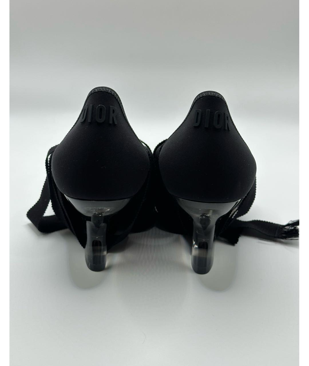 CHRISTIAN DIOR Черные текстильные туфли, фото 4