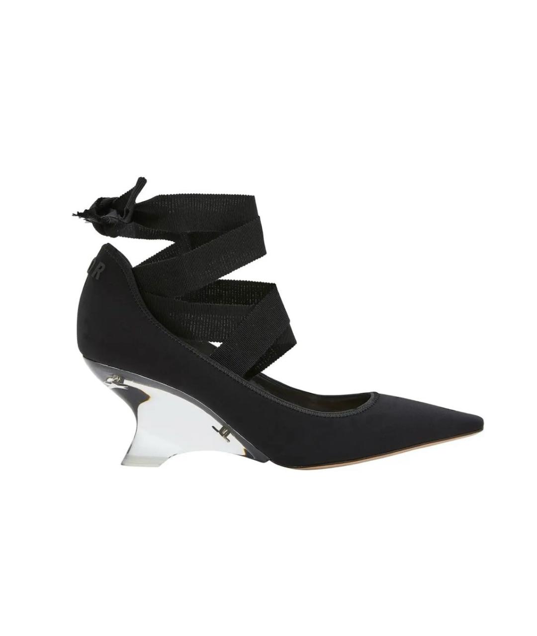 CHRISTIAN DIOR Черные текстильные туфли, фото 1