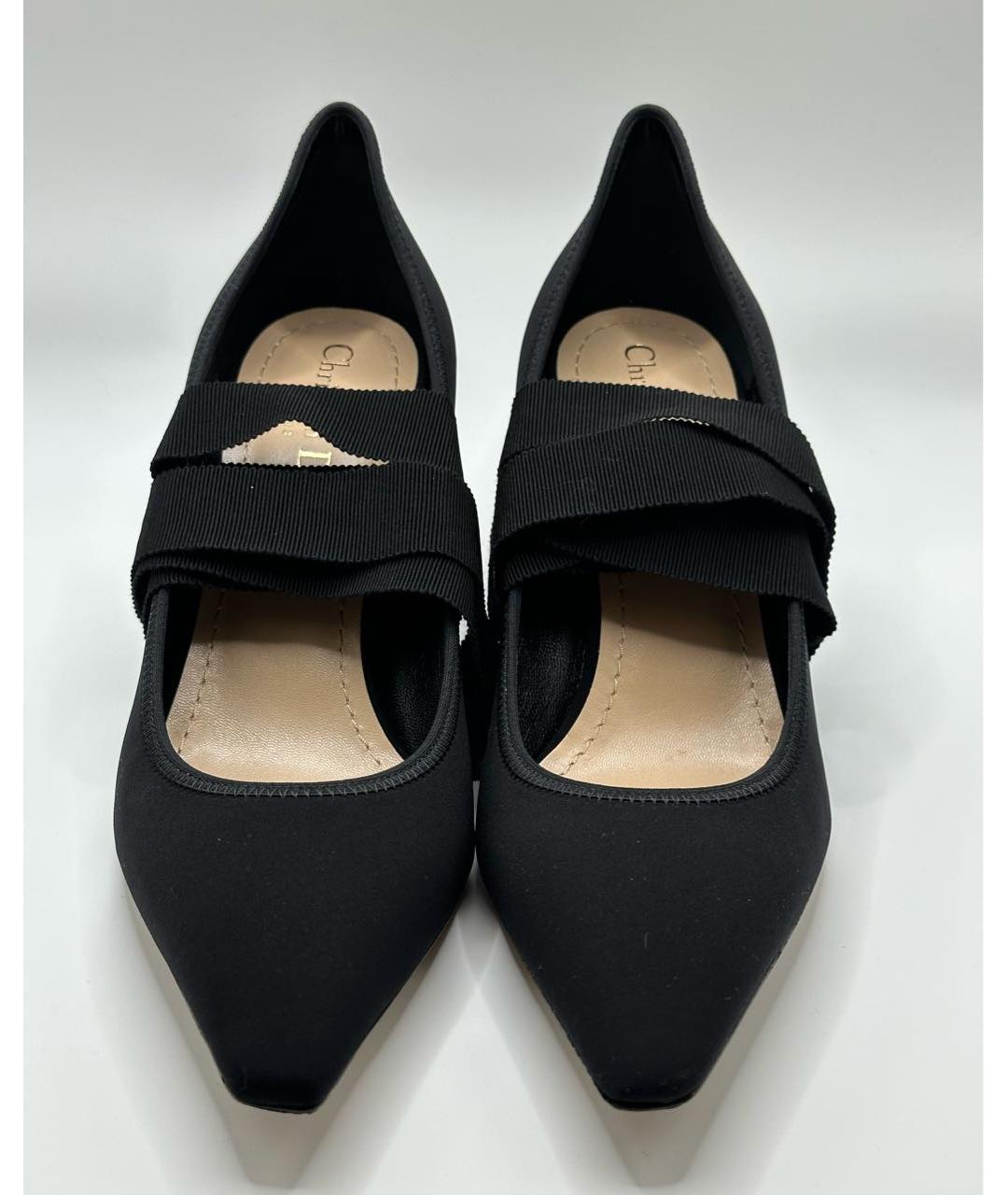 CHRISTIAN DIOR Черные текстильные туфли, фото 2