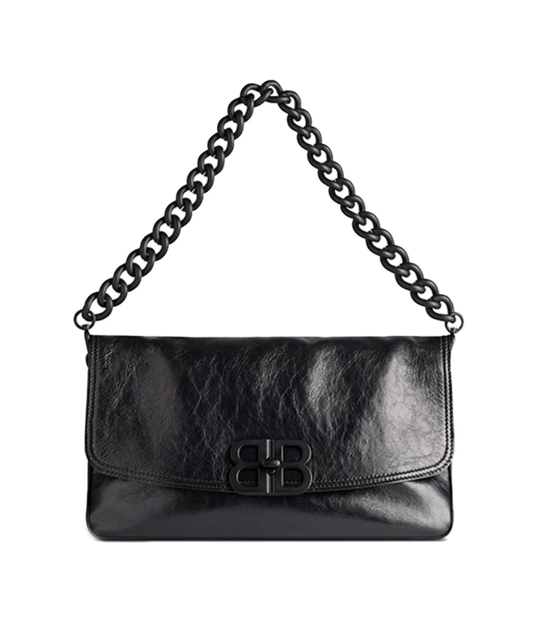 BALENCIAGA Черная кожаная сумка через плечо, фото 1