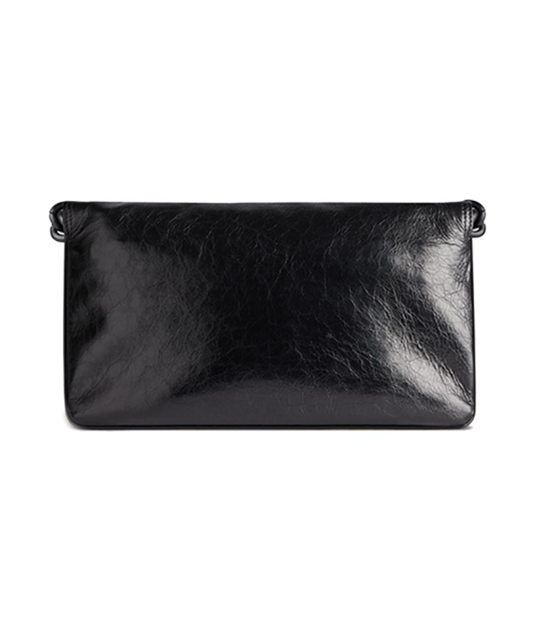 BALENCIAGA Черная кожаная сумка через плечо, фото 5