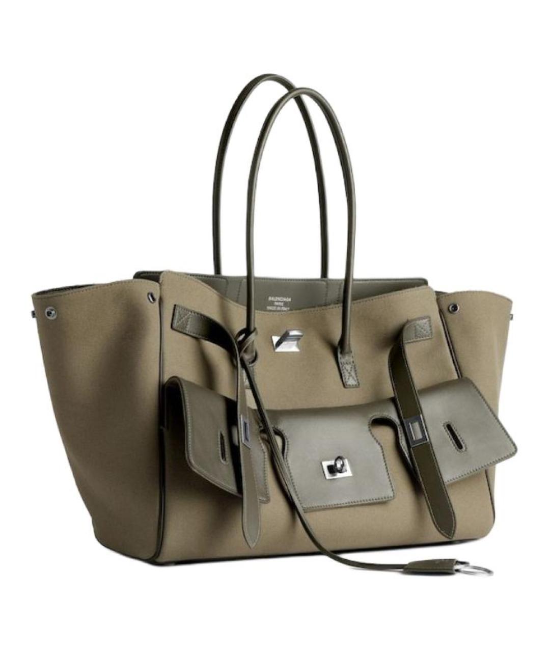 BALENCIAGA Бежевая кожаная сумка через плечо, фото 2