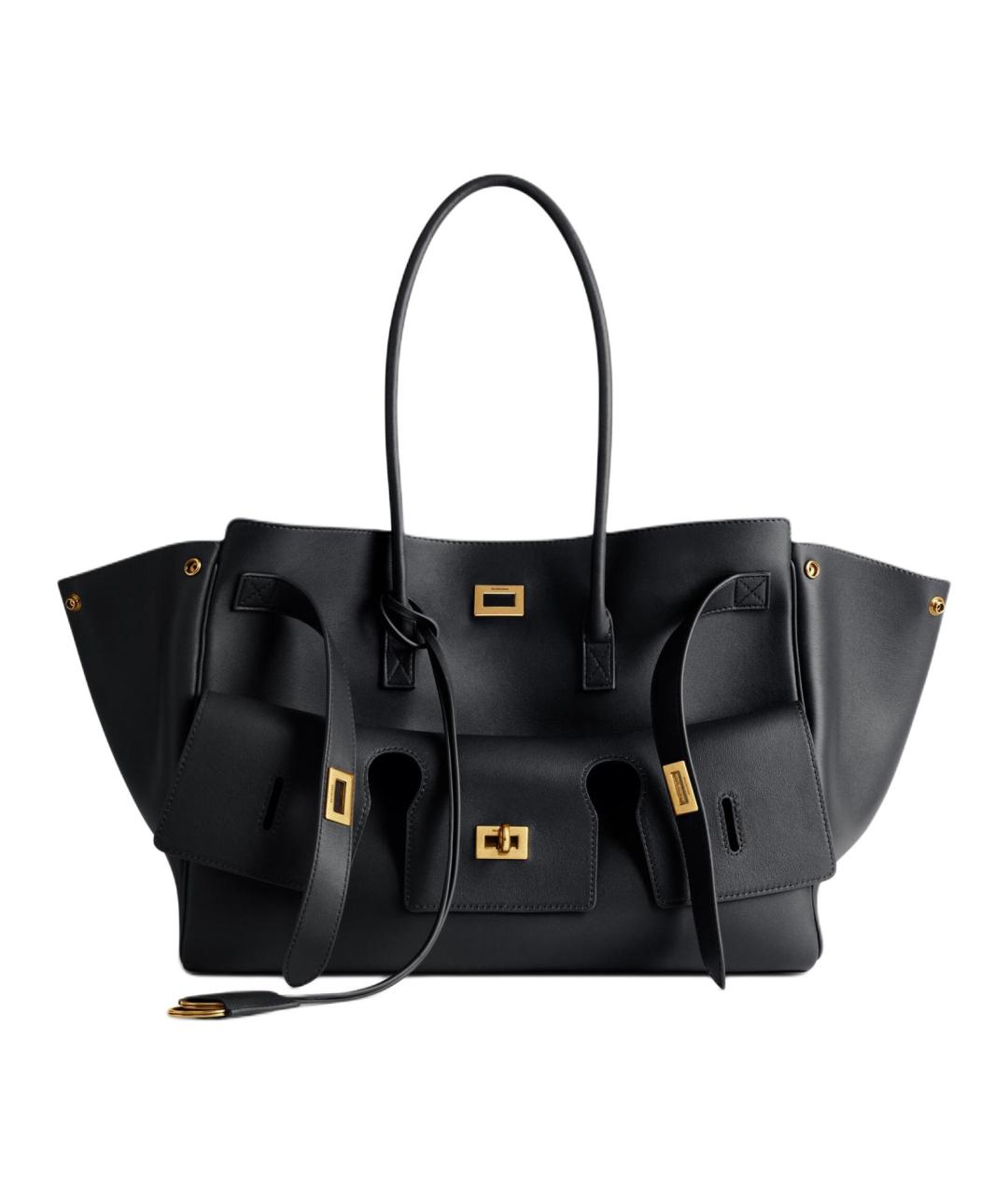 BALENCIAGA Черная кожаная сумка через плечо, фото 1