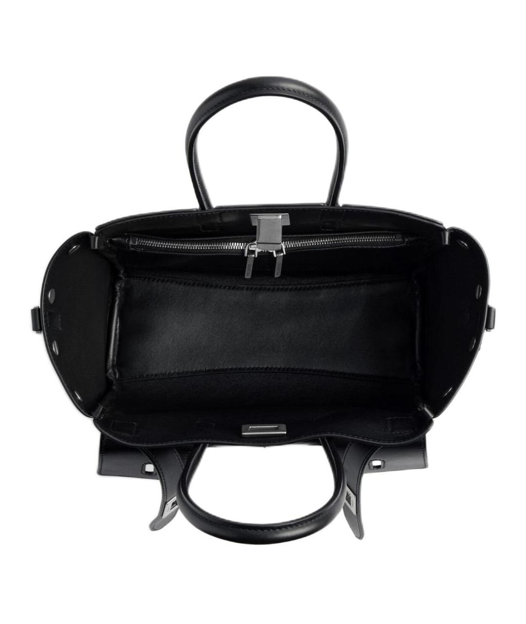 BALENCIAGA Черная кожаная сумка через плечо, фото 5