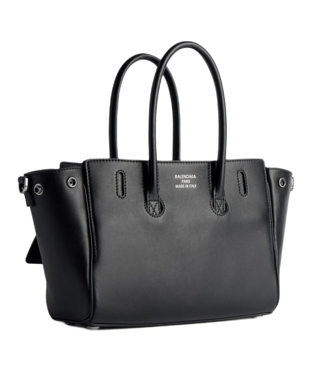 BALENCIAGA Черная кожаная сумка через плечо, фото 4