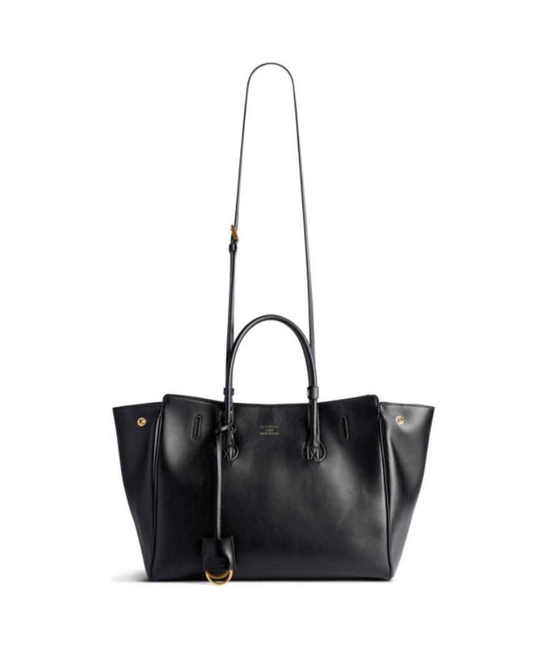 BALENCIAGA Черная кожаная сумка через плечо, фото 2