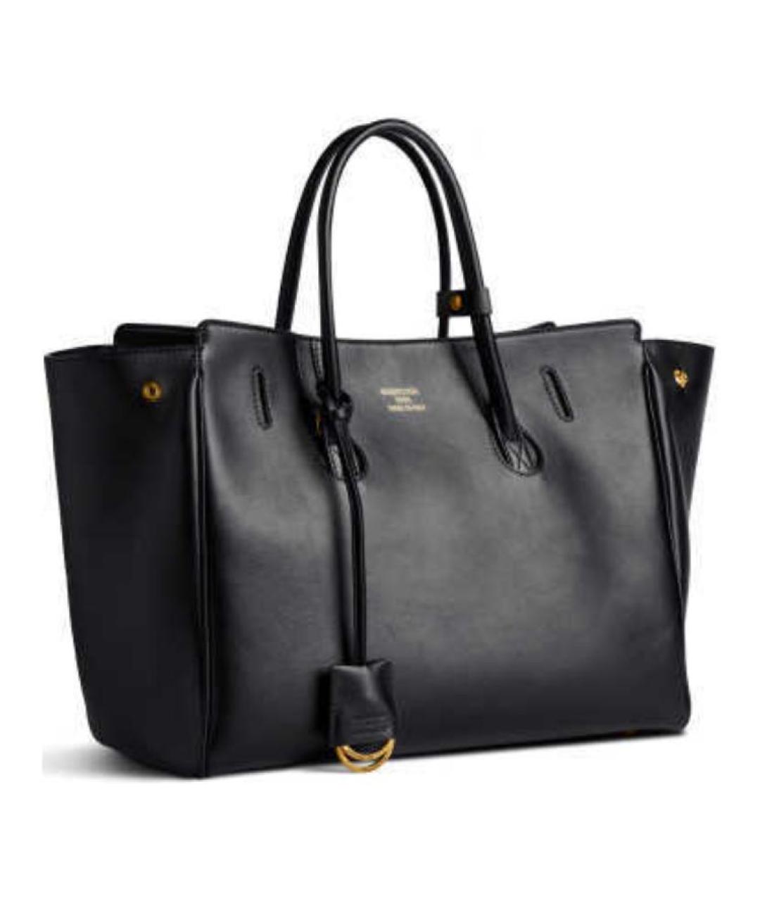 BALENCIAGA Черная кожаная сумка через плечо, фото 3