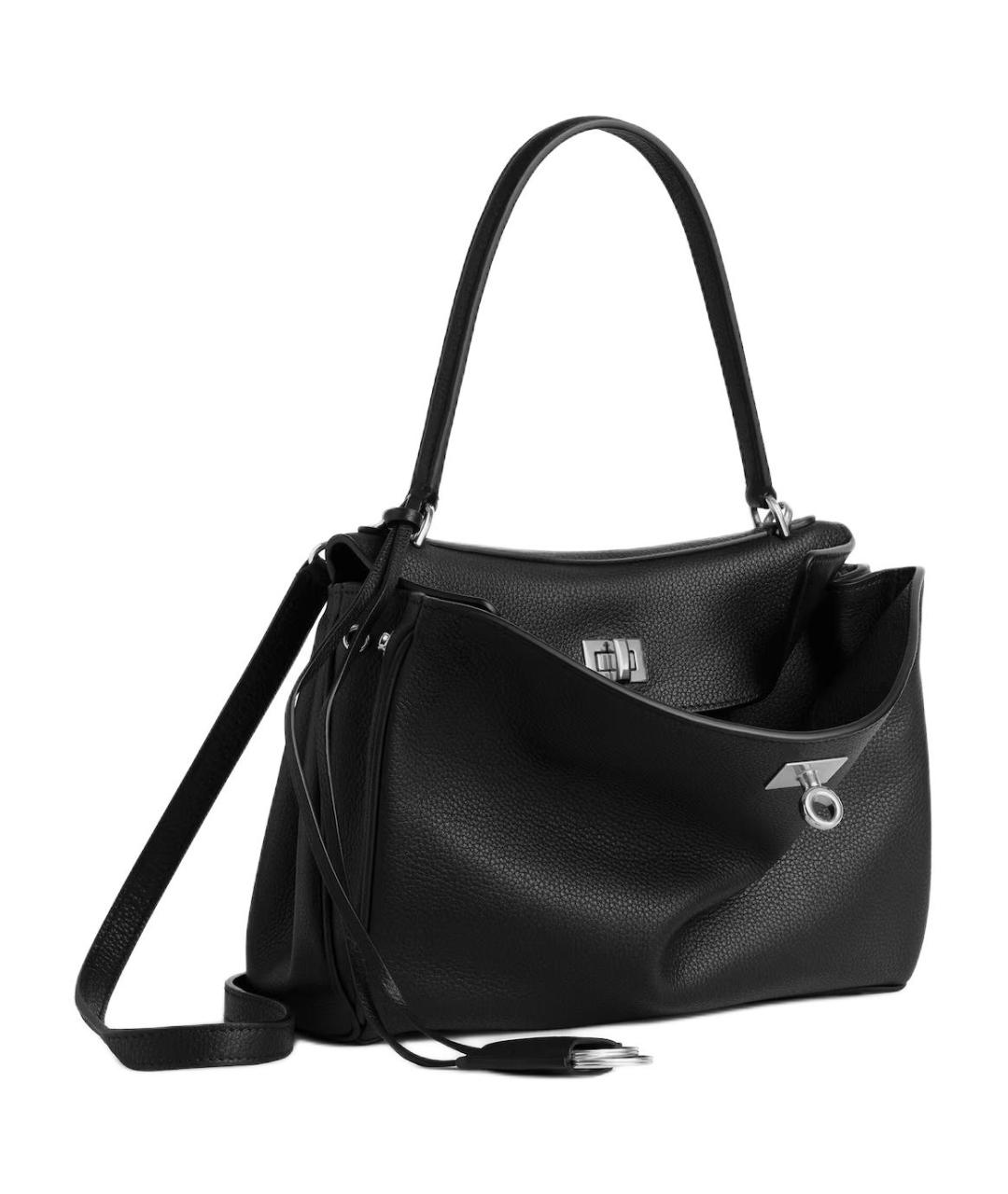 BALENCIAGA Черная кожаная сумка через плечо, фото 2