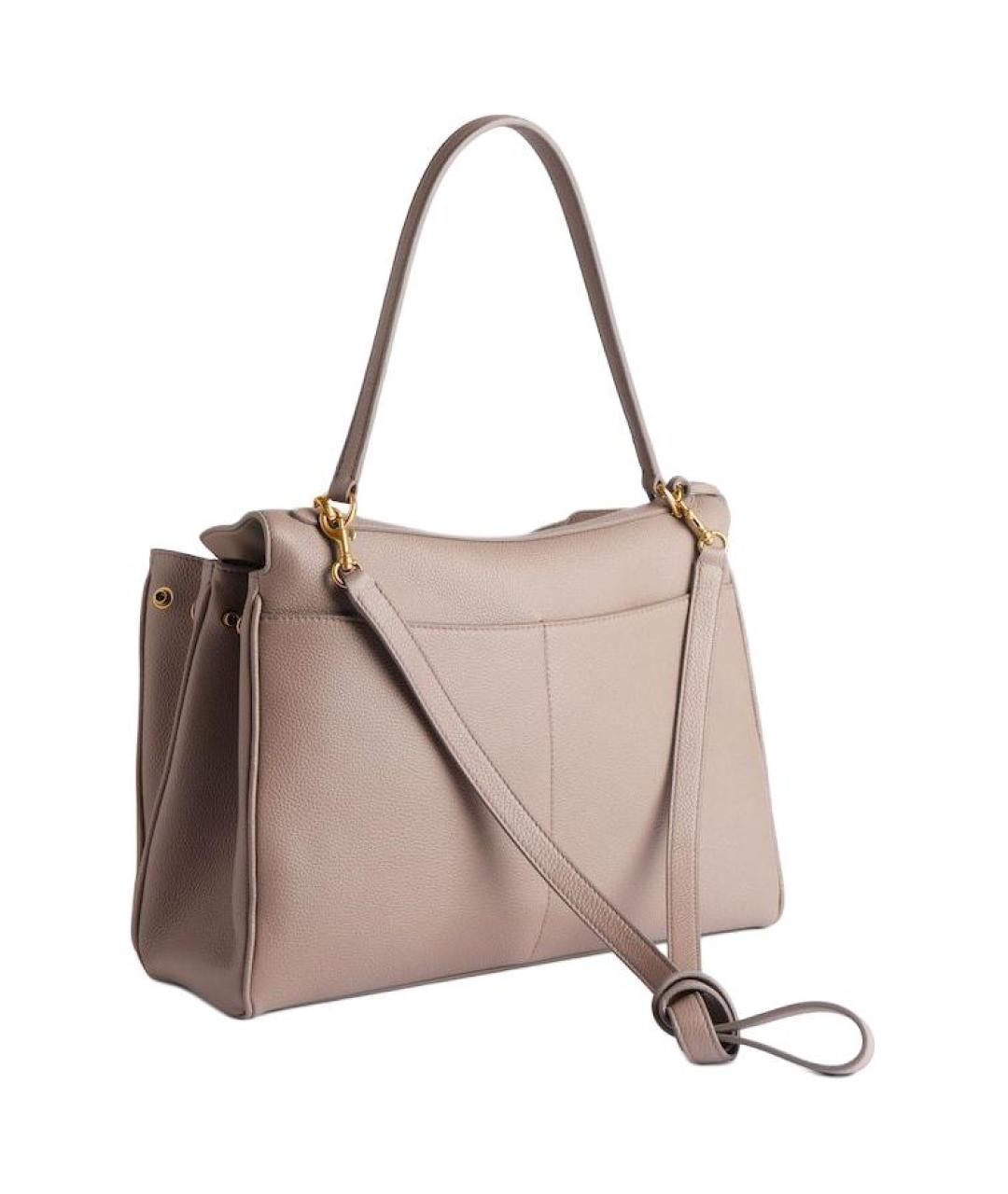 BALENCIAGA Бежевая кожаная сумка через плечо, фото 3