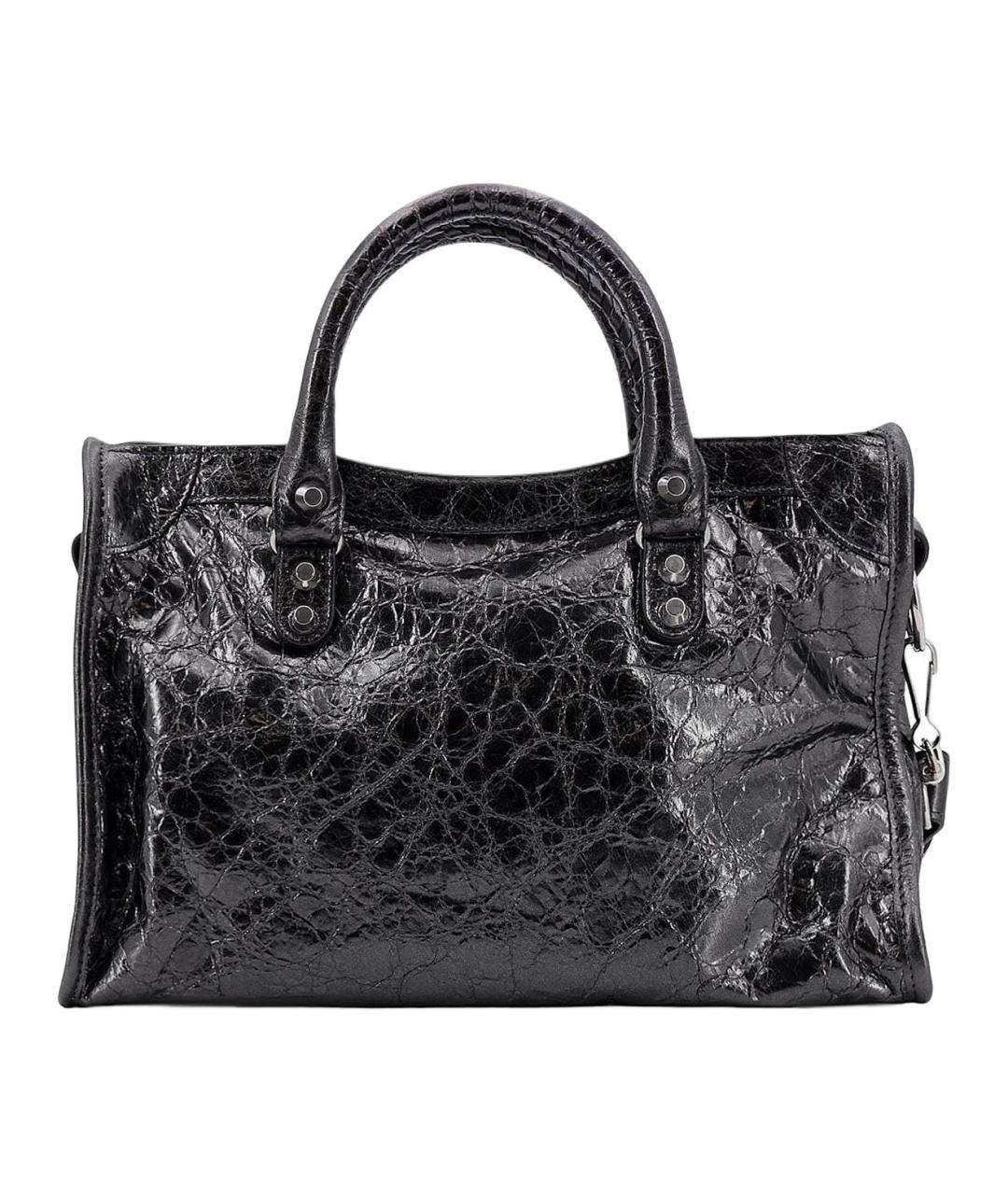 BALENCIAGA Черная кожаная сумка через плечо, фото 3