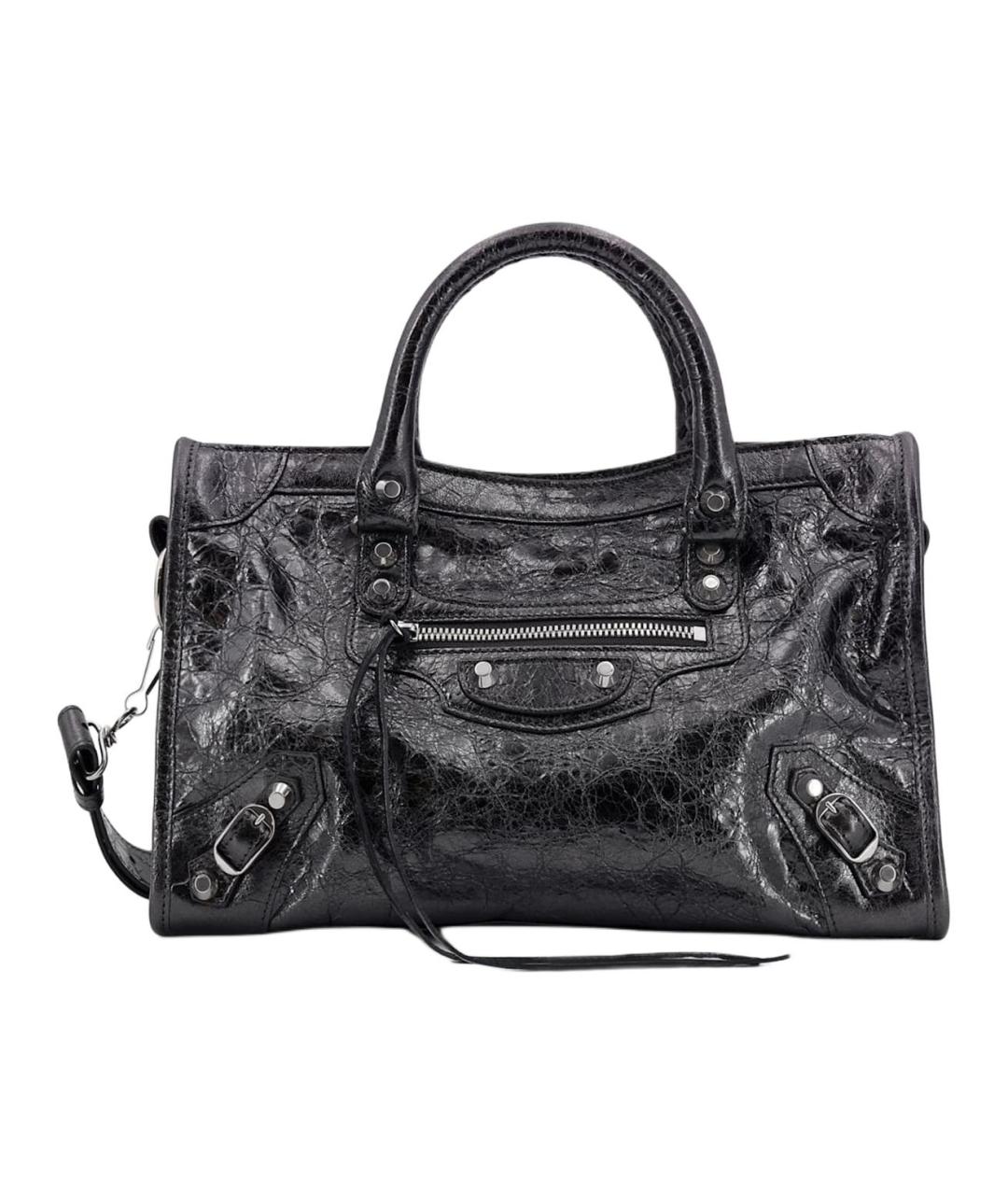 BALENCIAGA Черная кожаная сумка через плечо, фото 1