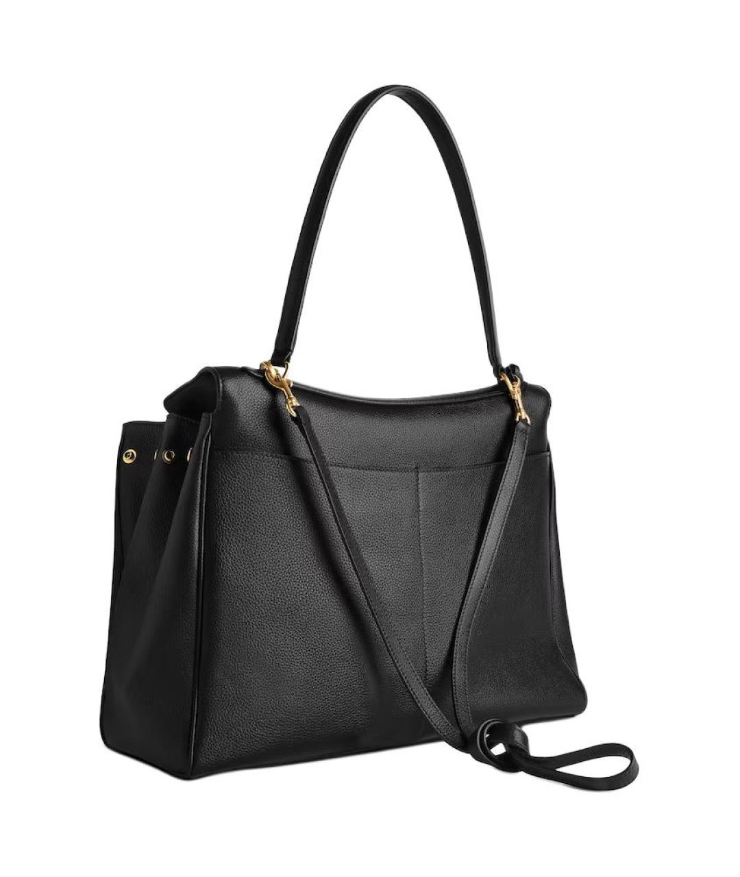 BALENCIAGA Черная кожаная сумка через плечо, фото 3