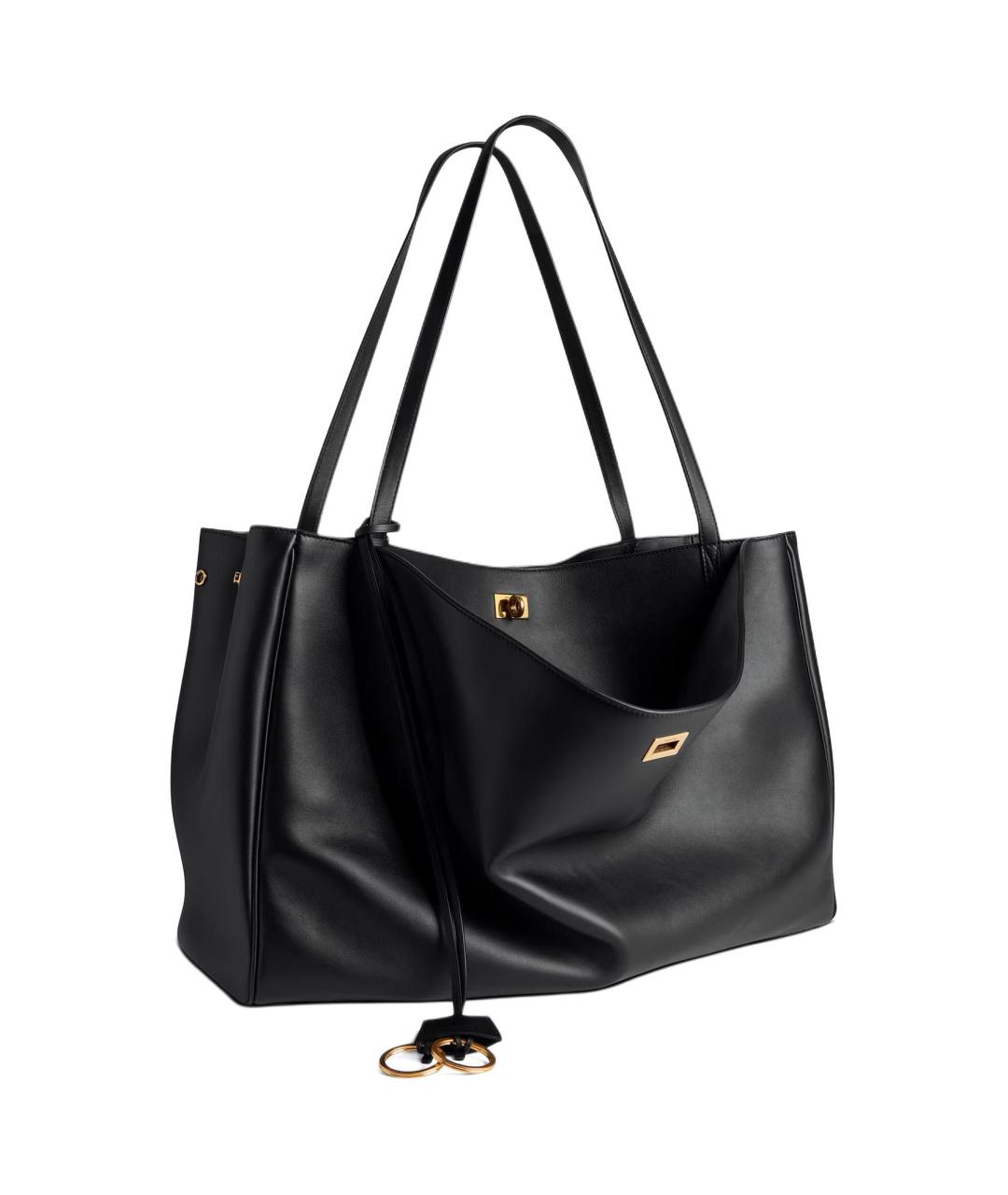 BALENCIAGA Черная кожаная сумка через плечо, фото 3