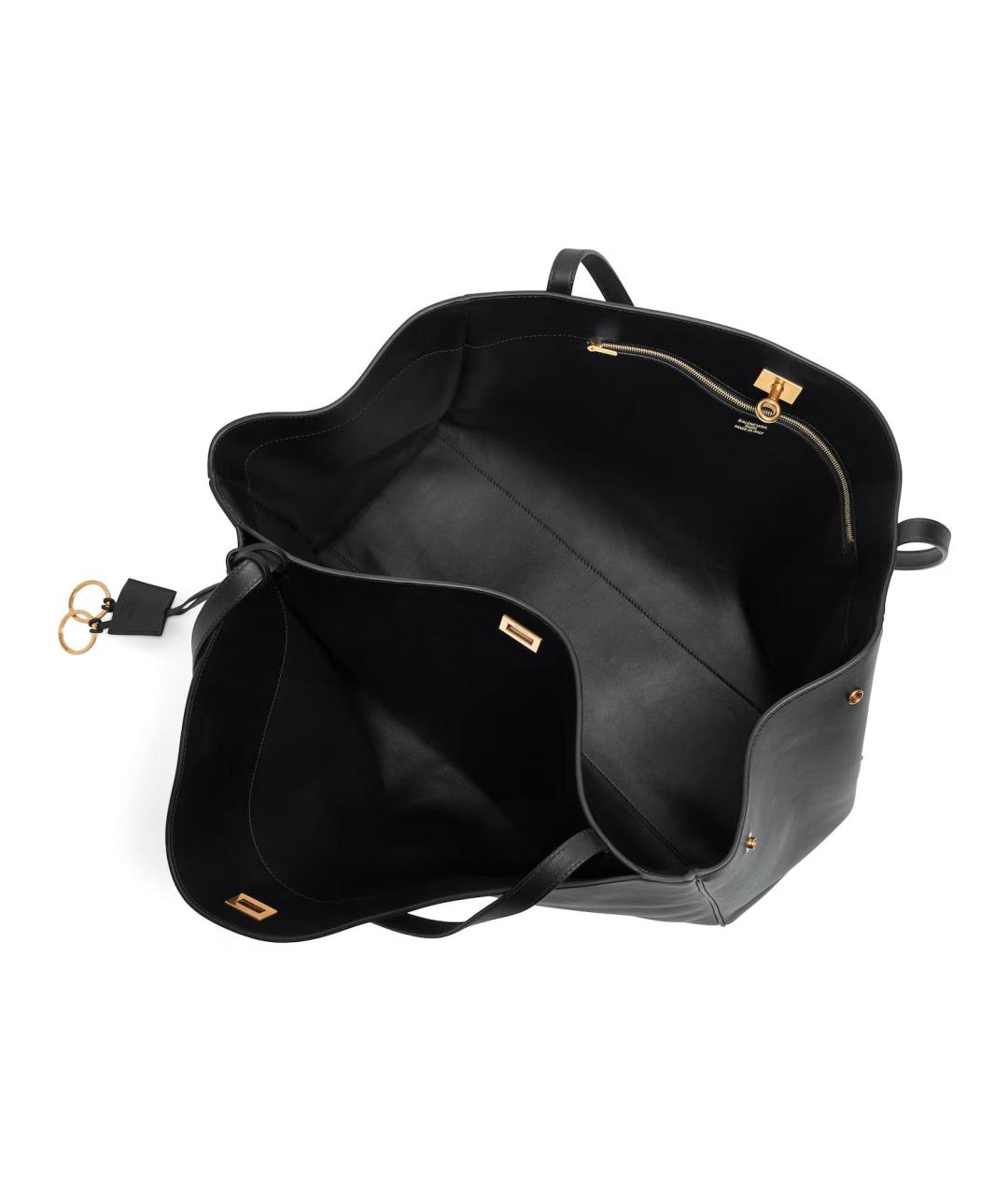 BALENCIAGA Черная кожаная сумка через плечо, фото 5