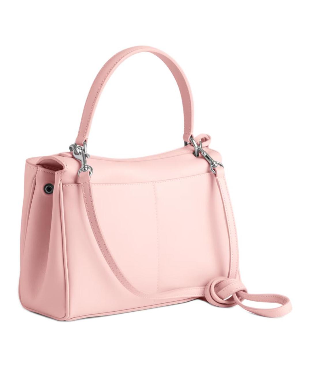 BALENCIAGA Розовая кожаная сумка через плечо, фото 4