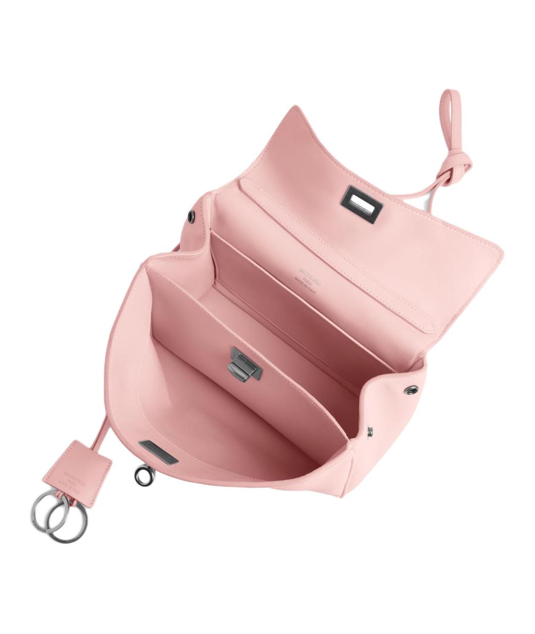 BALENCIAGA Розовая кожаная сумка через плечо, фото 5