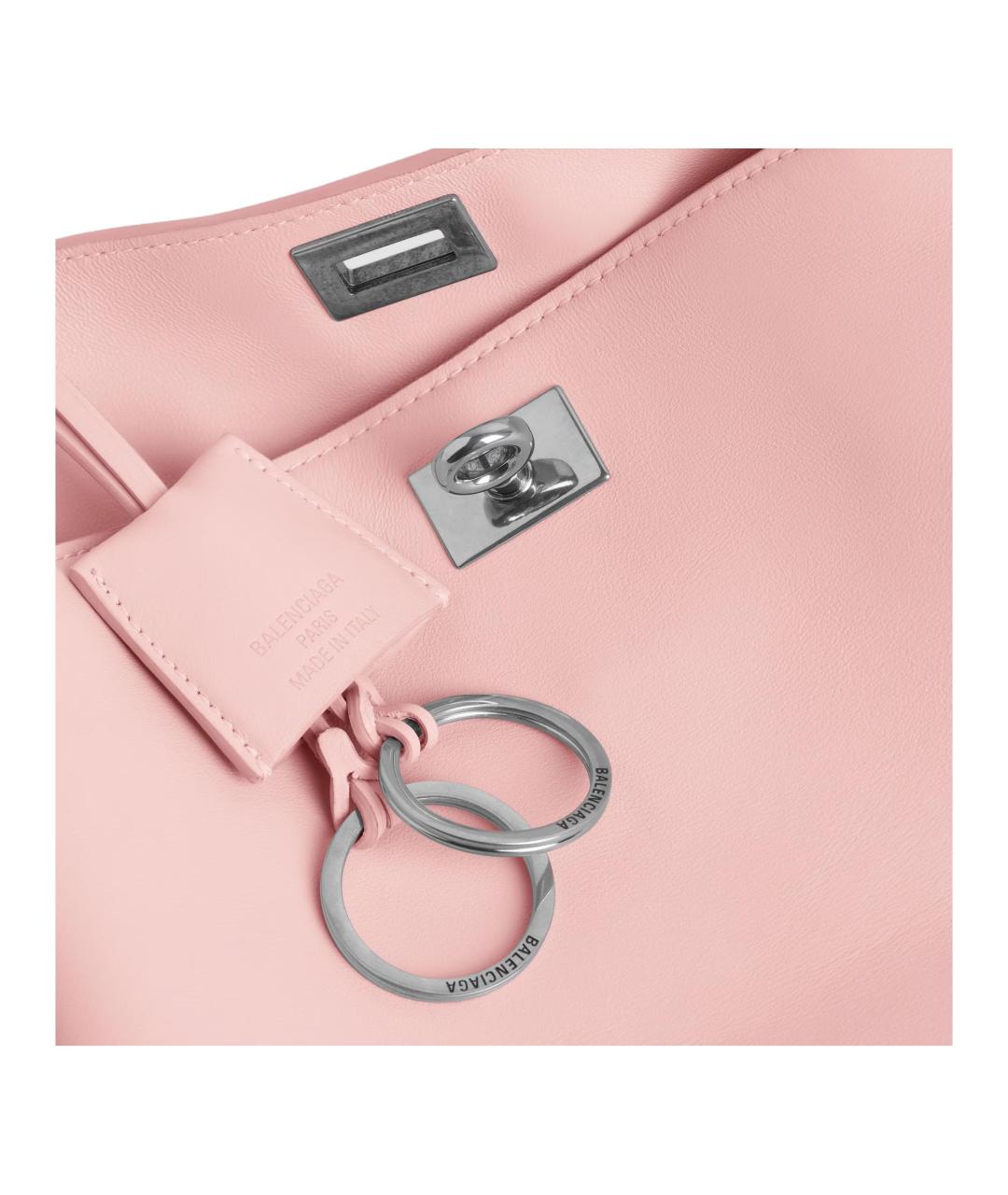 BALENCIAGA Розовая кожаная сумка через плечо, фото 6