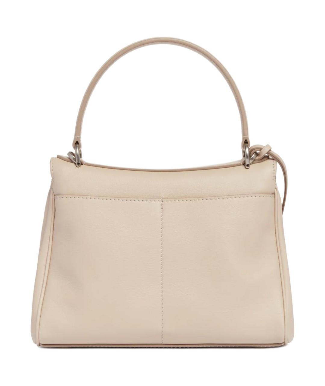 BALENCIAGA Бежевая кожаная сумка через плечо, фото 3