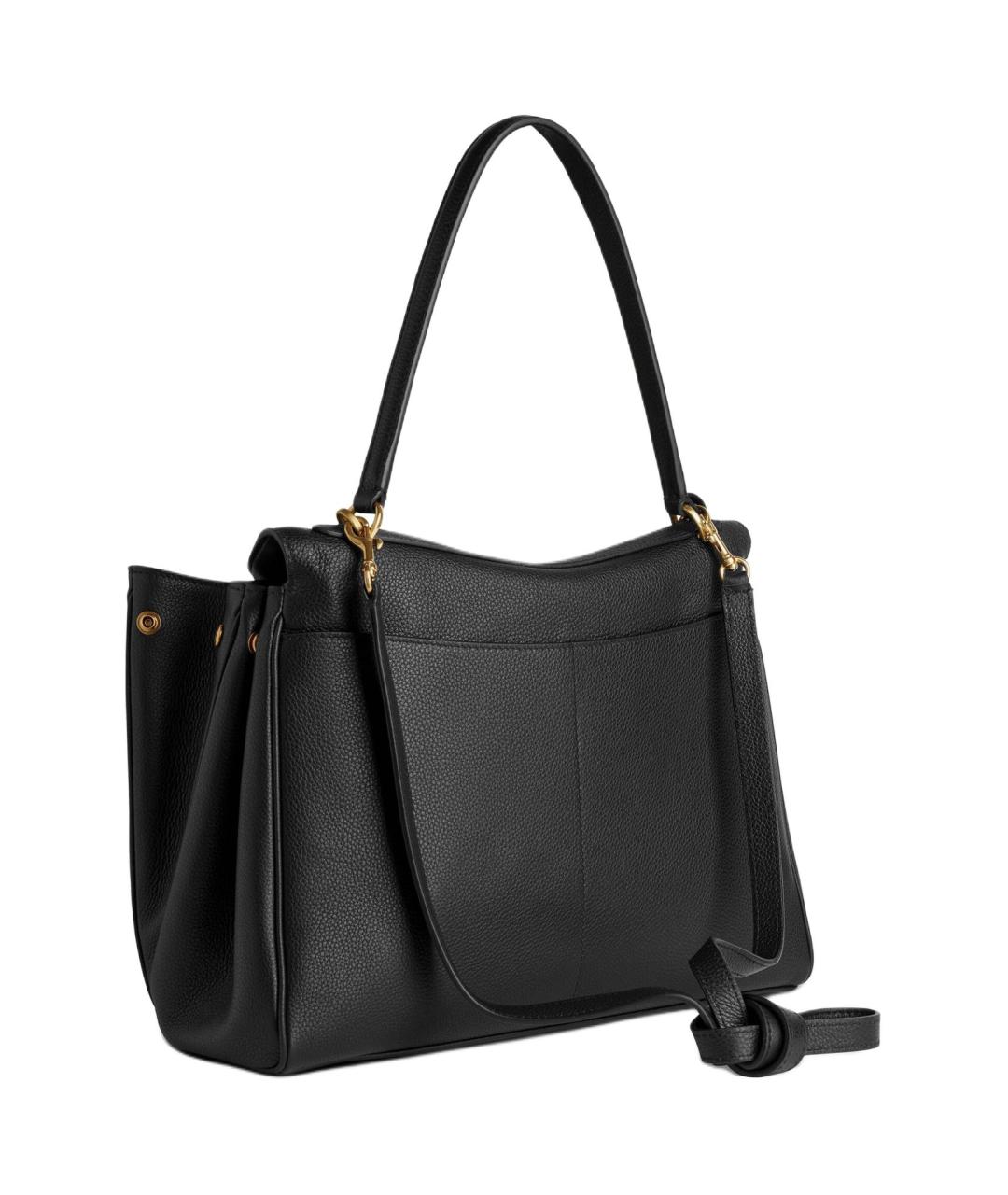 BALENCIAGA Черная кожаная сумка через плечо, фото 4