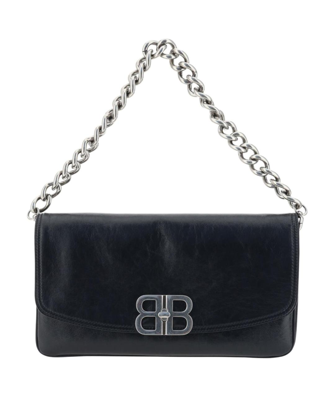 BALENCIAGA Черная кожаная сумка через плечо, фото 1