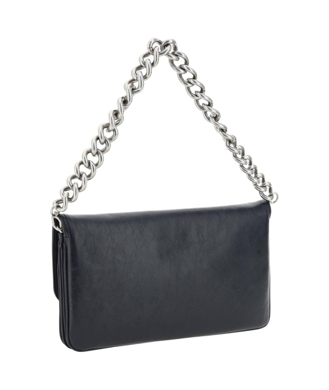 BALENCIAGA Черная кожаная сумка через плечо, фото 4