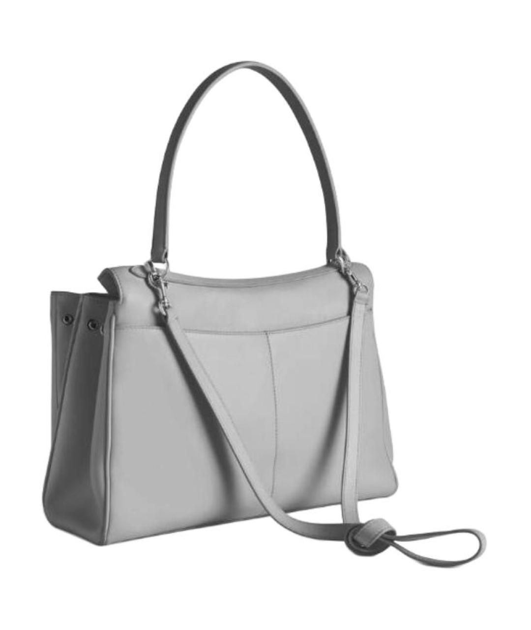 BALENCIAGA Серая кожаная сумка через плечо, фото 3