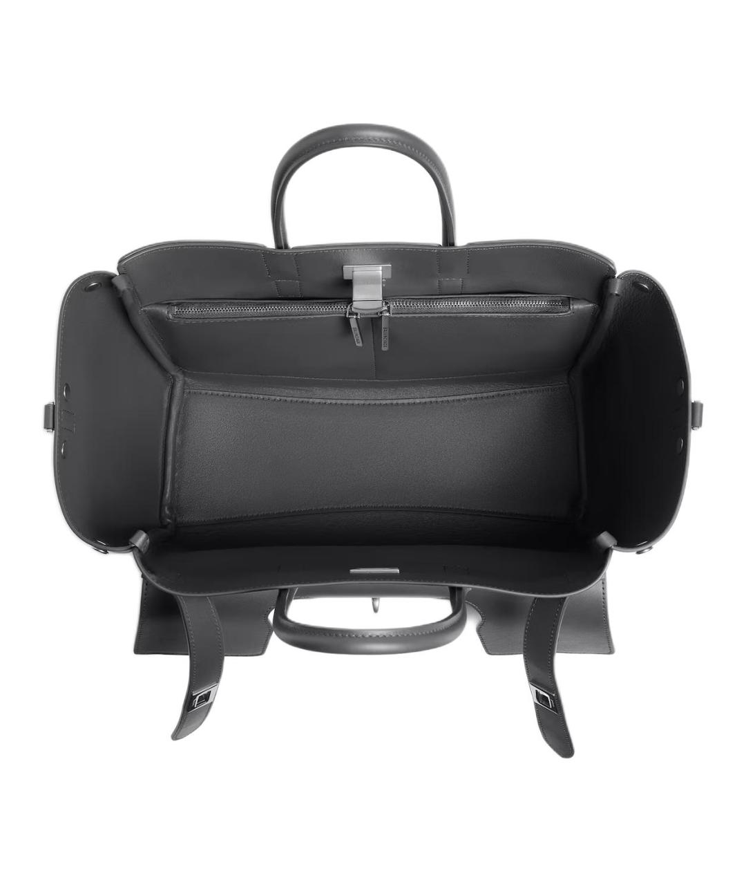 BALENCIAGA Серая кожаная сумка через плечо, фото 5