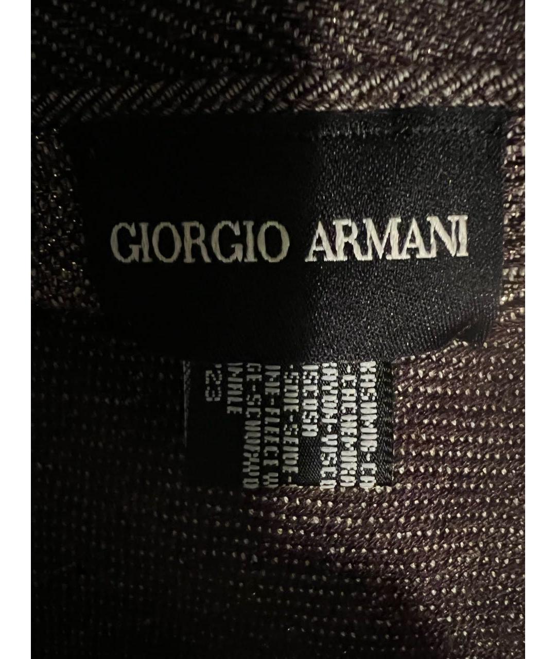 GIORGIO ARMANI Коричневый кашемировый шарф, фото 3