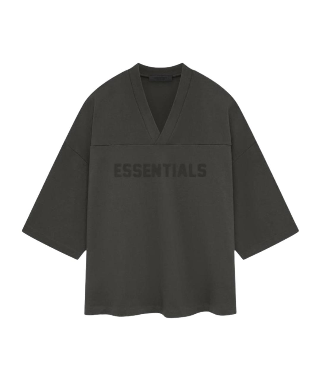 FEAR OF GOD ESSENTIALS Черная хлопковая футболка, фото 1