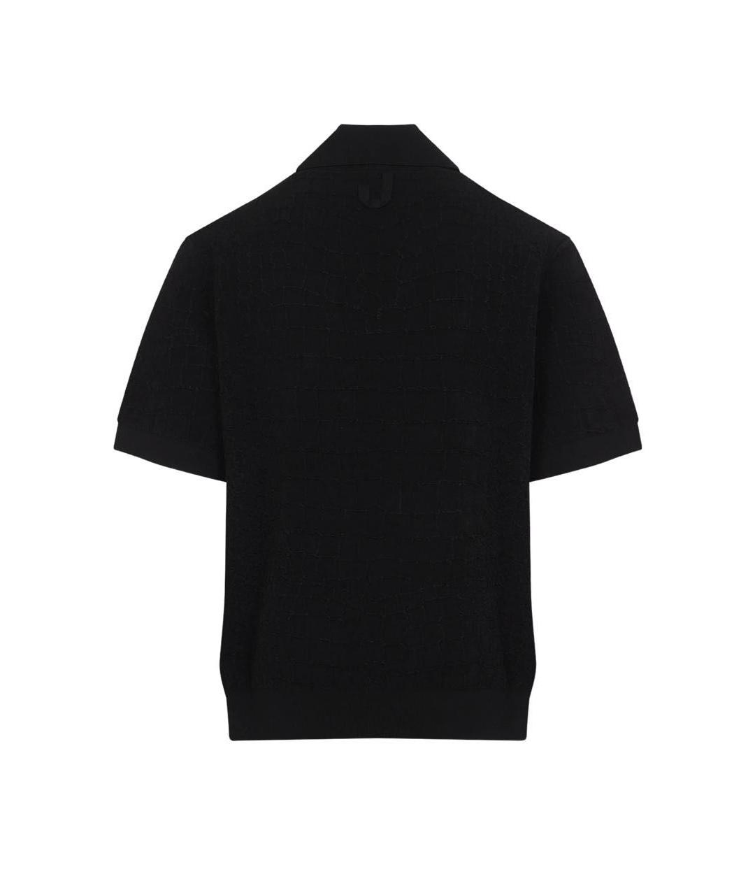 JACQUEMUS Черное хлопковое поло с коротким рукавом, фото 2