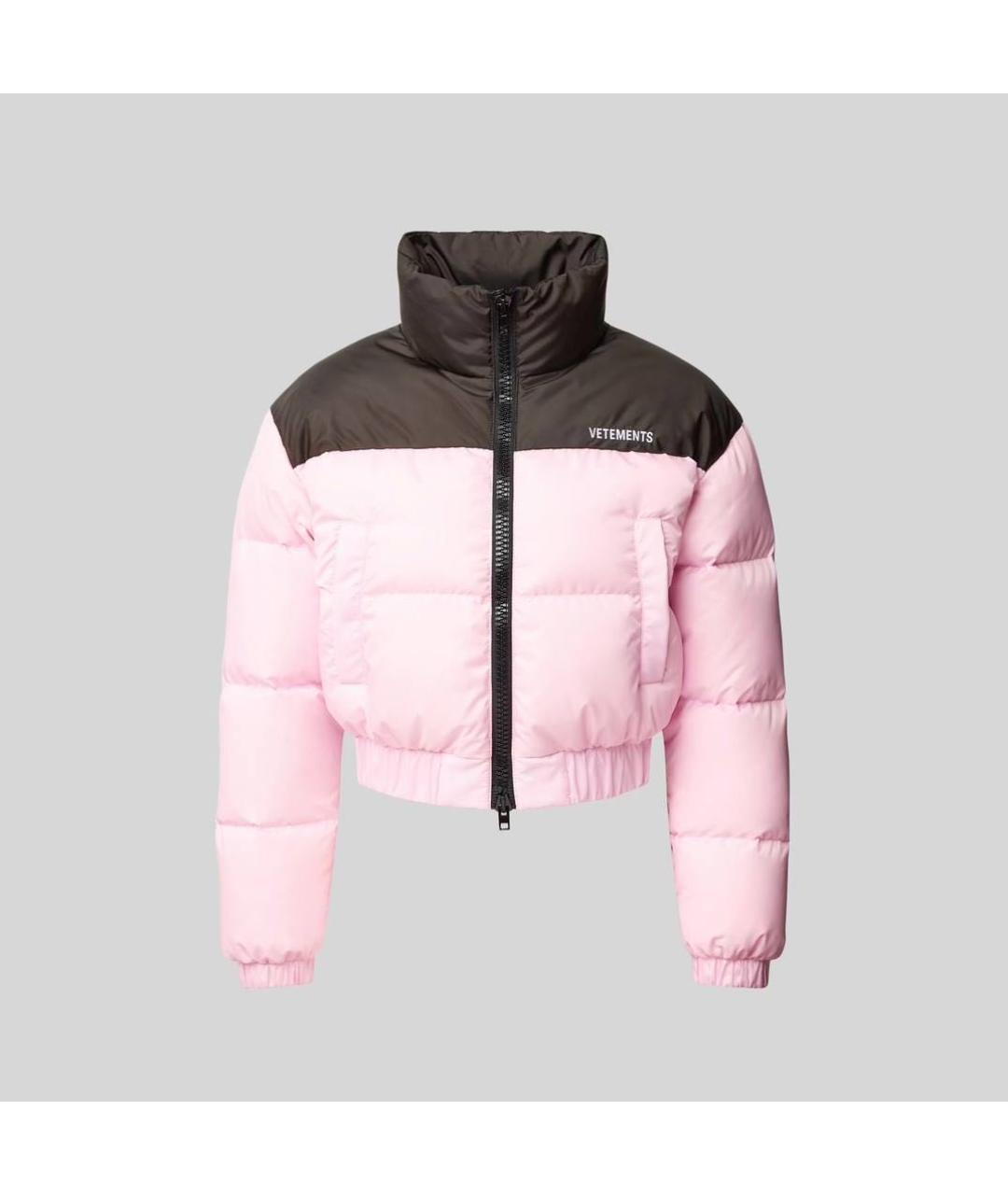 VETEMENTS Розовый полиэстеровый пуховик, фото 4