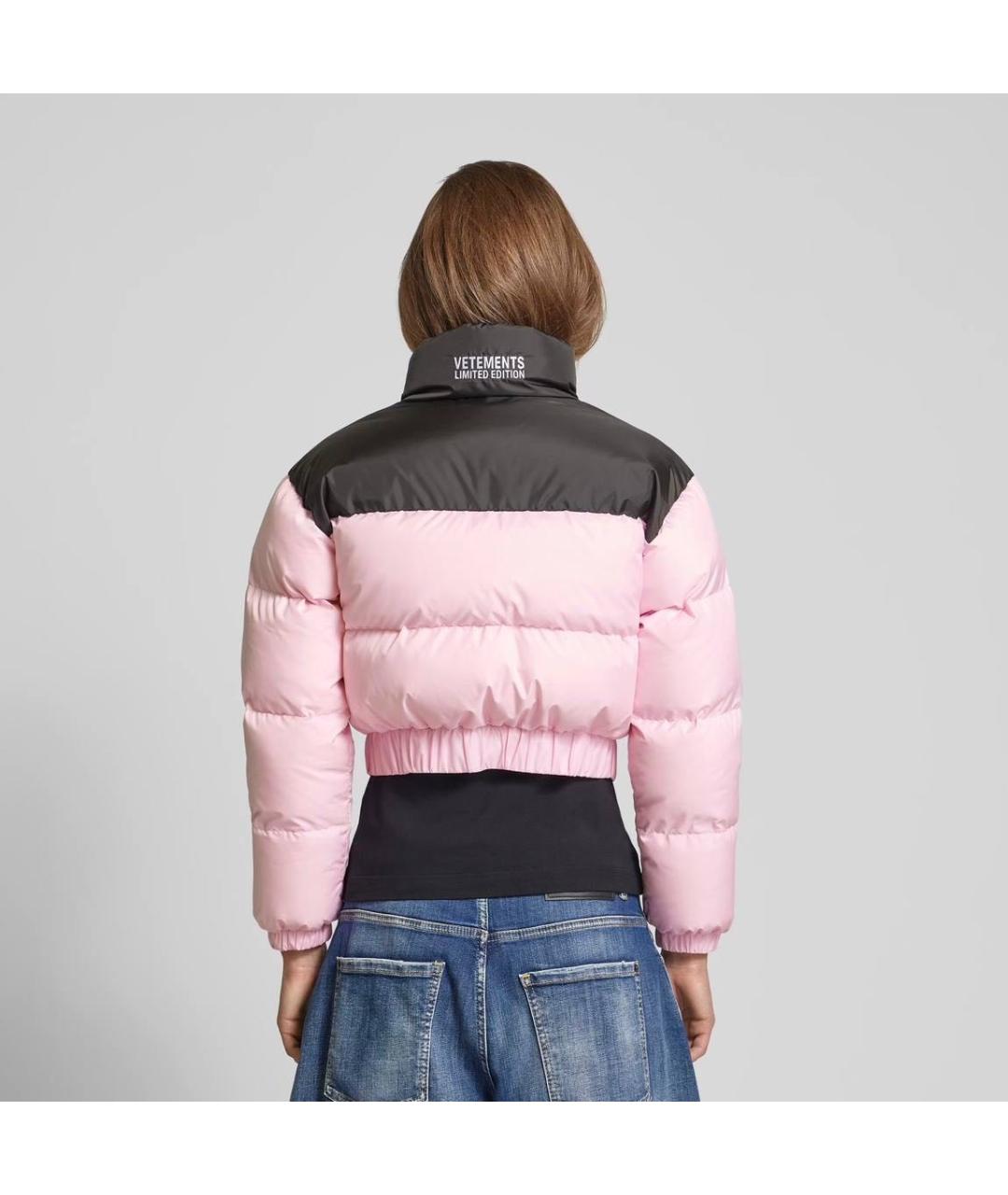 VETEMENTS Розовый полиэстеровый пуховик, фото 3