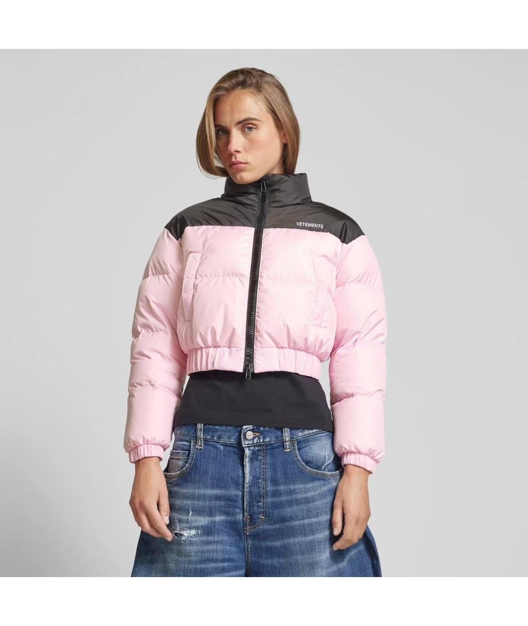 VETEMENTS Розовый полиэстеровый пуховик, фото 2