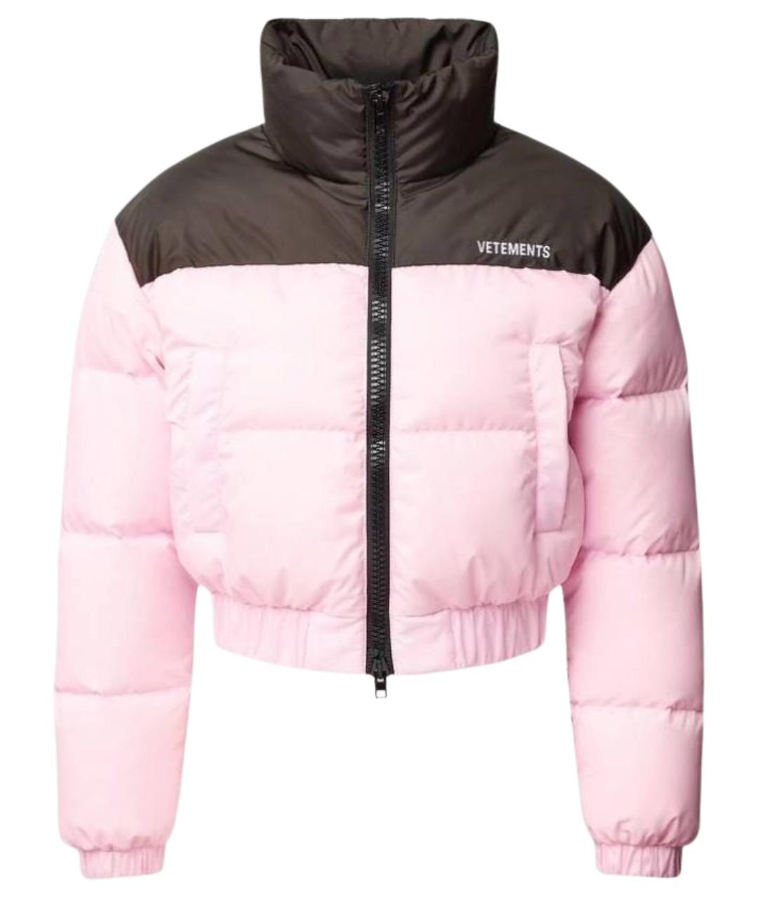 VETEMENTS Розовый полиэстеровый пуховик, фото 1