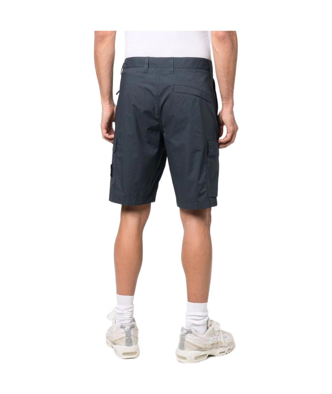 STONE ISLAND Темно-синие шорты, фото 4