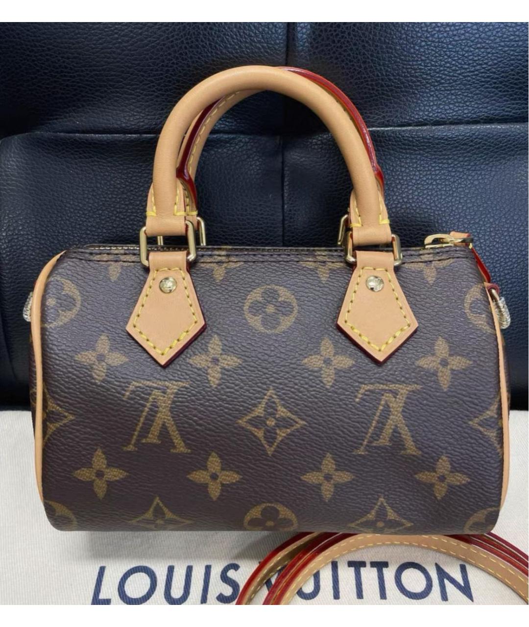 LOUIS VUITTON Коричневая сумка с короткими ручками, фото 3