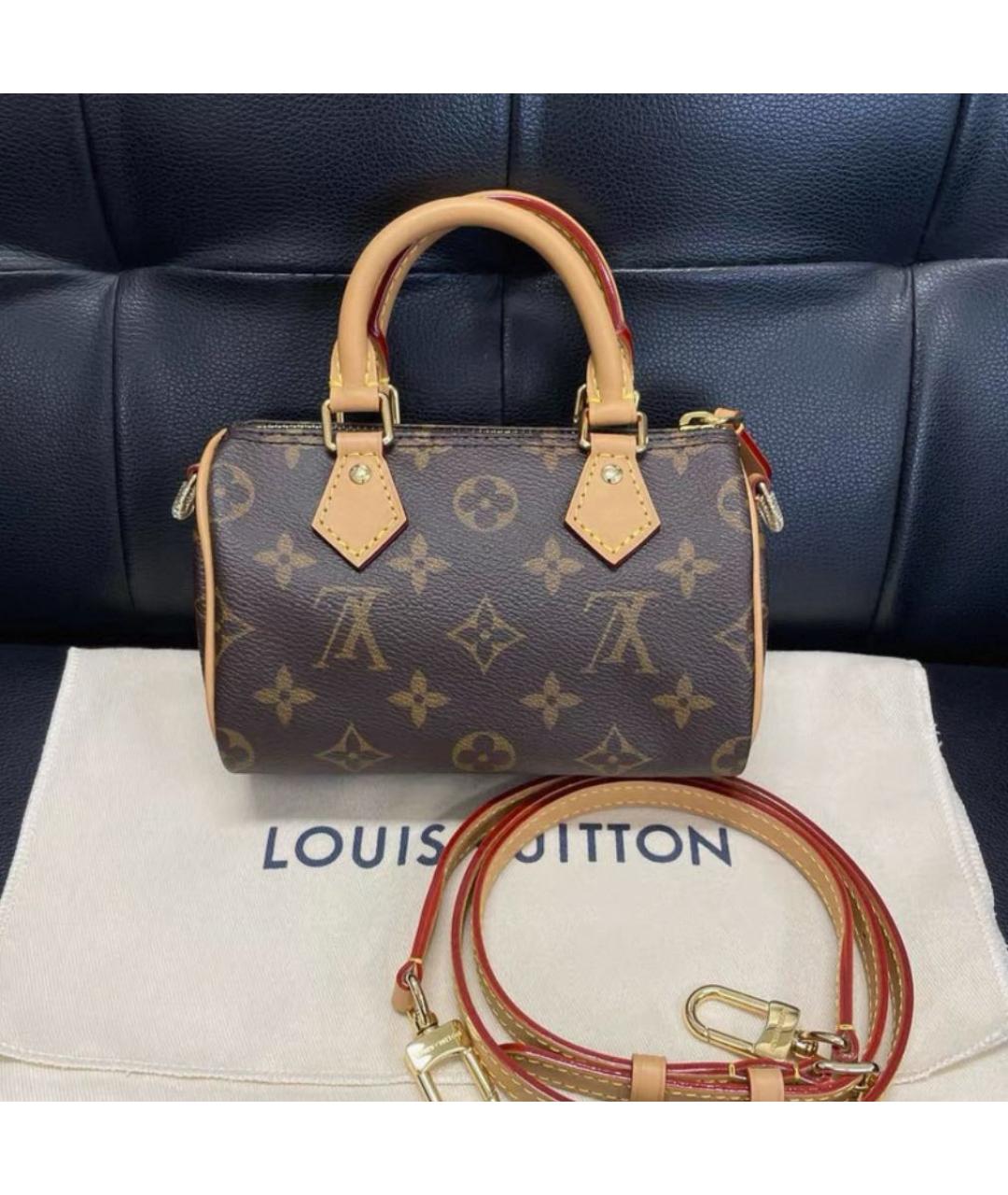 LOUIS VUITTON Коричневая сумка с короткими ручками, фото 2