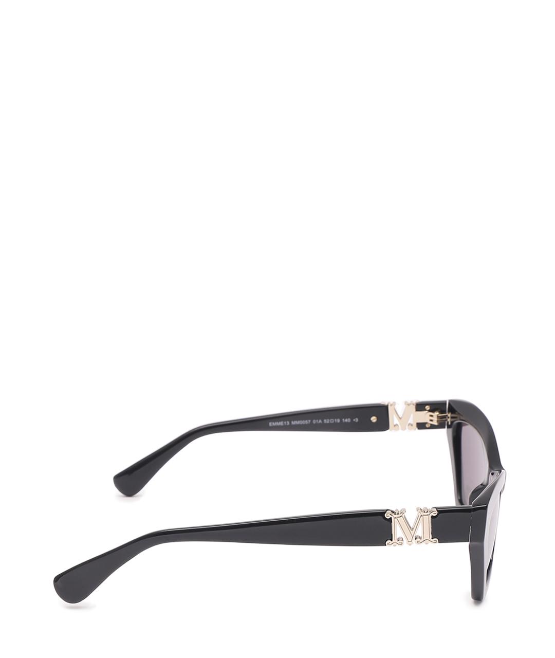 MAX MARA Черные пластиковые солнцезащитные очки, фото 2