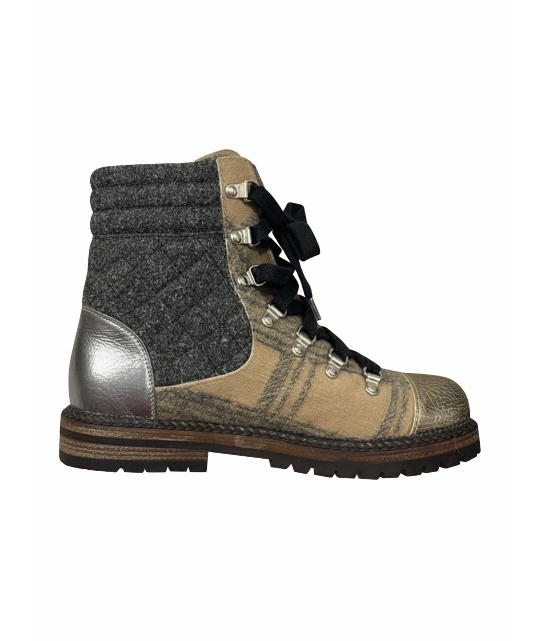 CHANEL Бежевые ботинки, фото 1